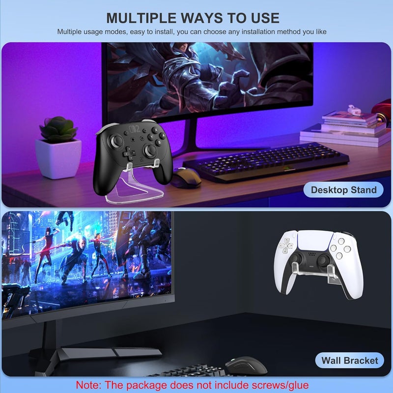 Svetaecho 2 Pack Portable Game Controller Stand Compatible with Nintendo Switch/PlayStation/Xbox Controller, Universal Gamepad Display Stand Holder Desktop Controller Supporter Phone Holder - Image 4